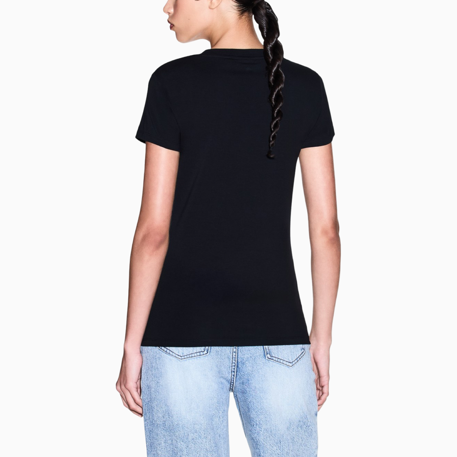 Дамска черна тениска Armani Exchange Women T-shirt XW002293 AF17173 UC001 Back View