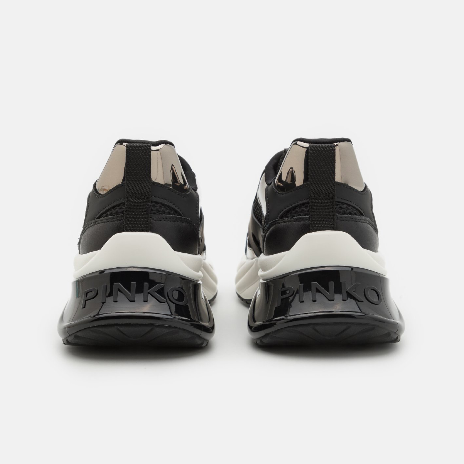 Дамски луксозни маратонки в черно Women’s sneakers PINKO Ariel SS0067E022 ZZ0 Black Heel View