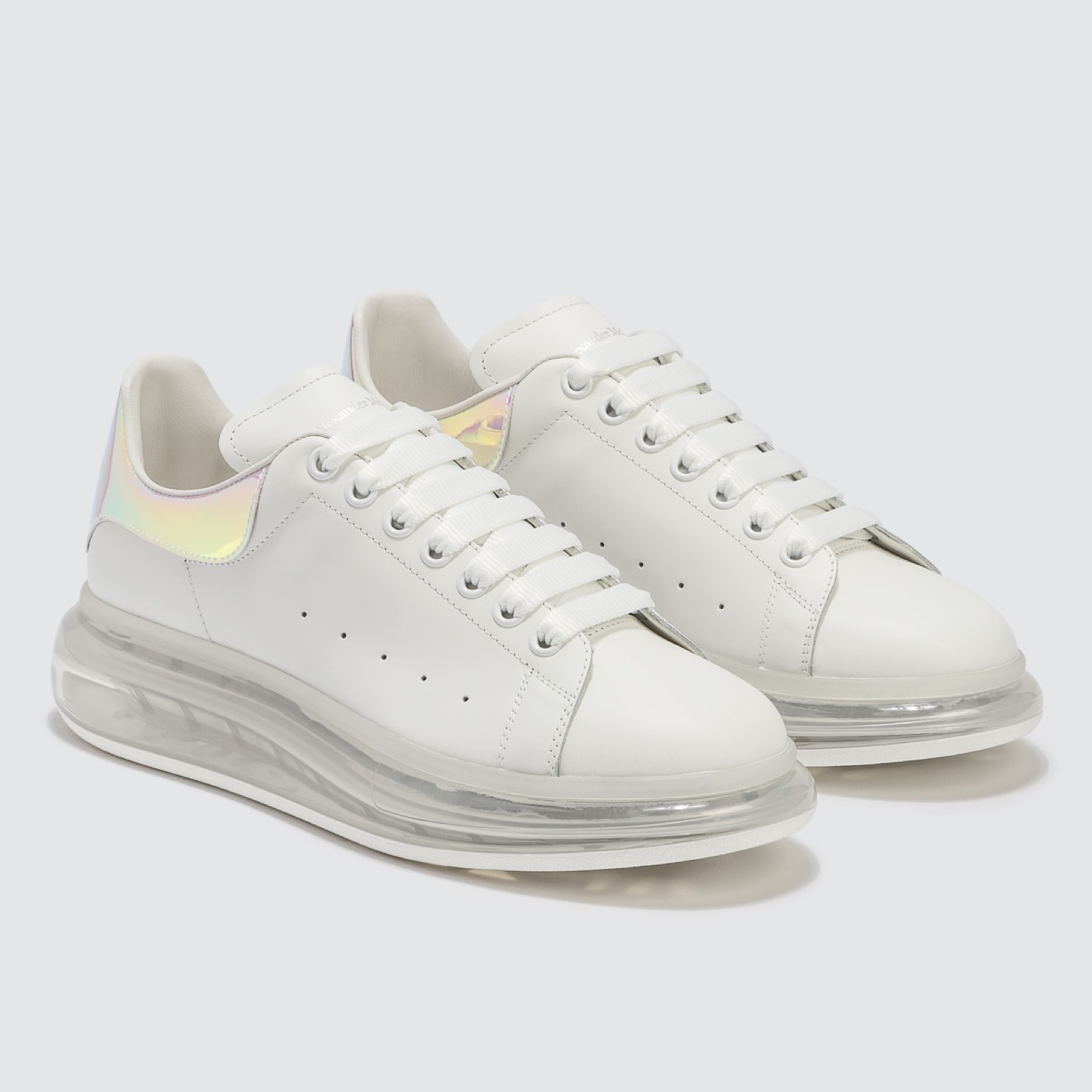 Alexander McQueen Oversized Clear-Sole Iridescent Women Sneakers