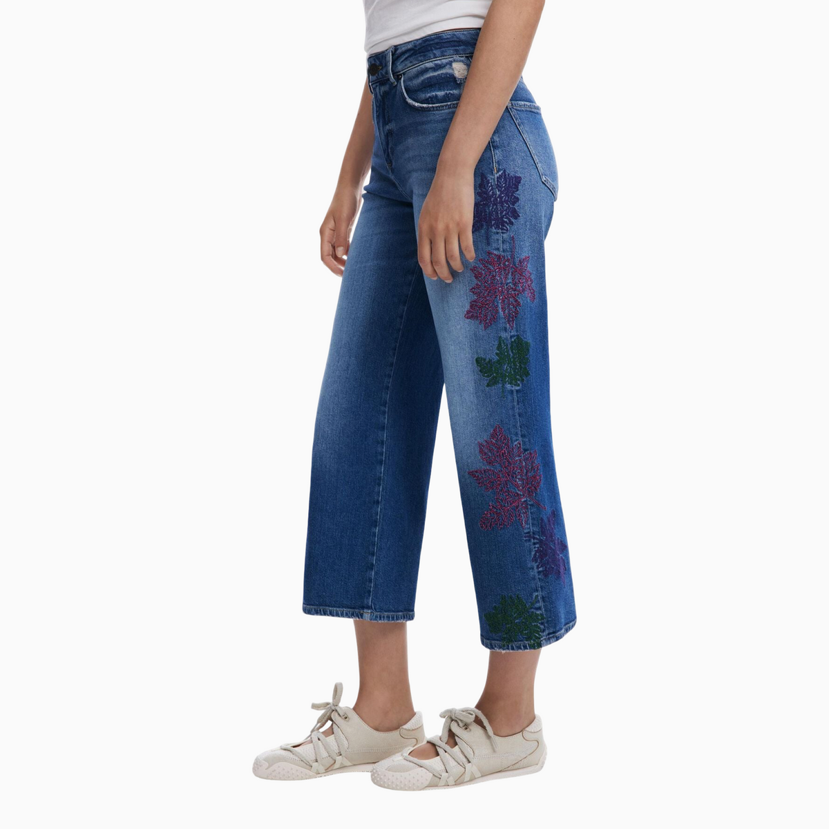 Дамски дънки Desigual Women Jeans 25WWDD21 5053 Side View