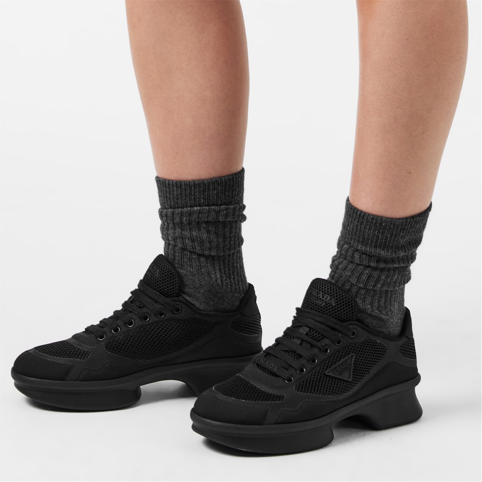 Prada Re-Nylon Women Sneakers 1E937NYZUF050F0002 Model View