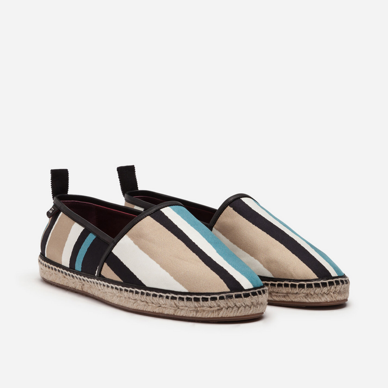 Мъжки еспадрили Dolce & Gabbana Stripes Canvas Men Espadrilles Lateral View
