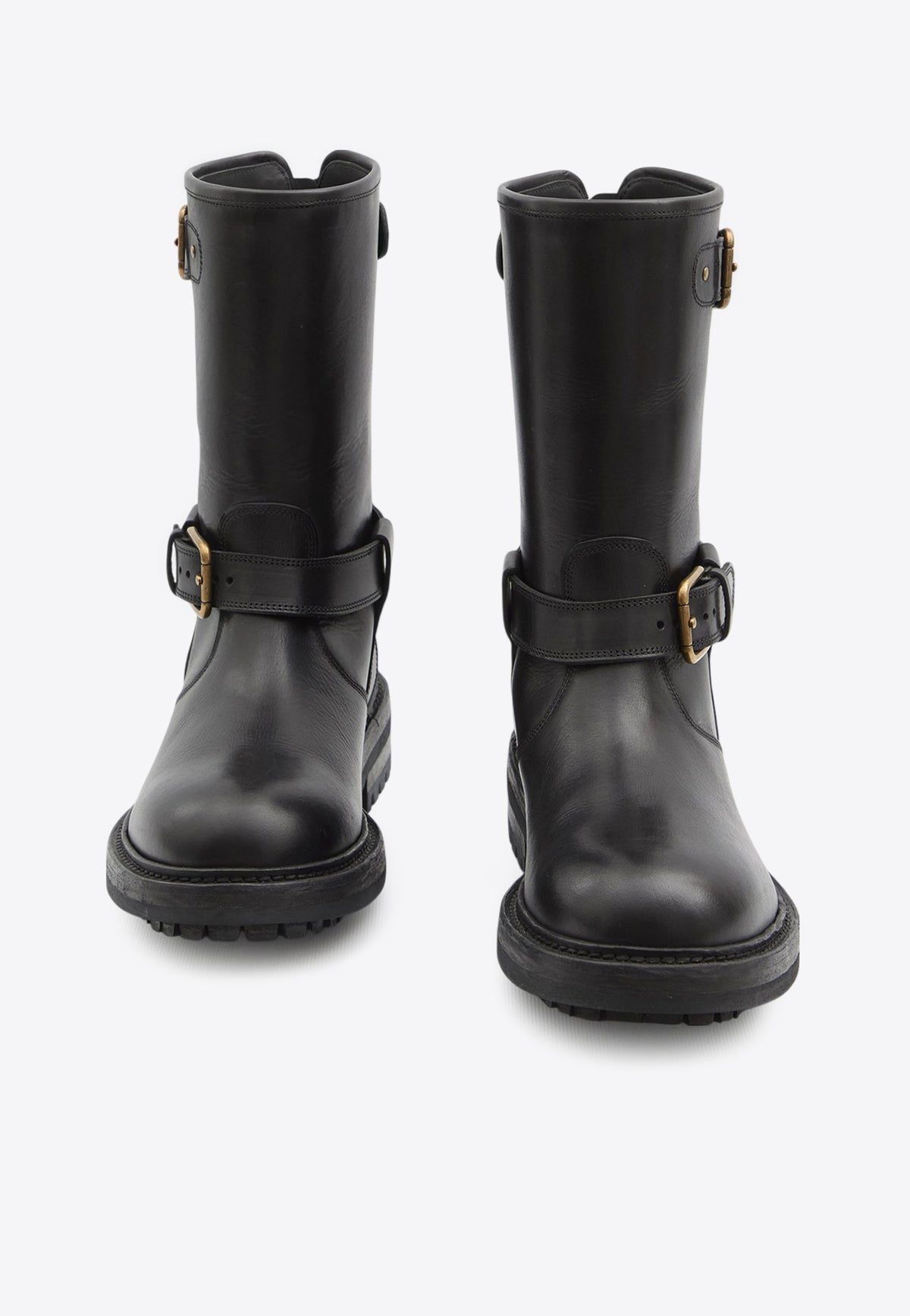 Мъжки ботуши за езда Men’s horse ride boots Dolce & Gabbana A70032AO01880999 Black front view