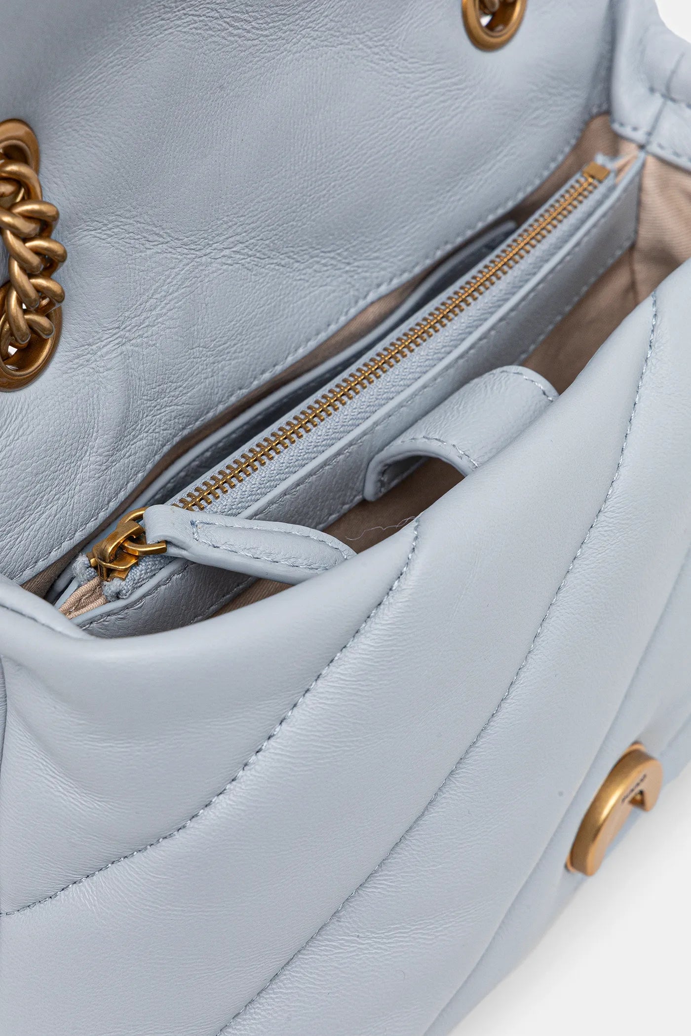 Дамска чанта Women’s shoulder bag Pinko Love Baby 100040 A0F2 E37Q Light blue inside view