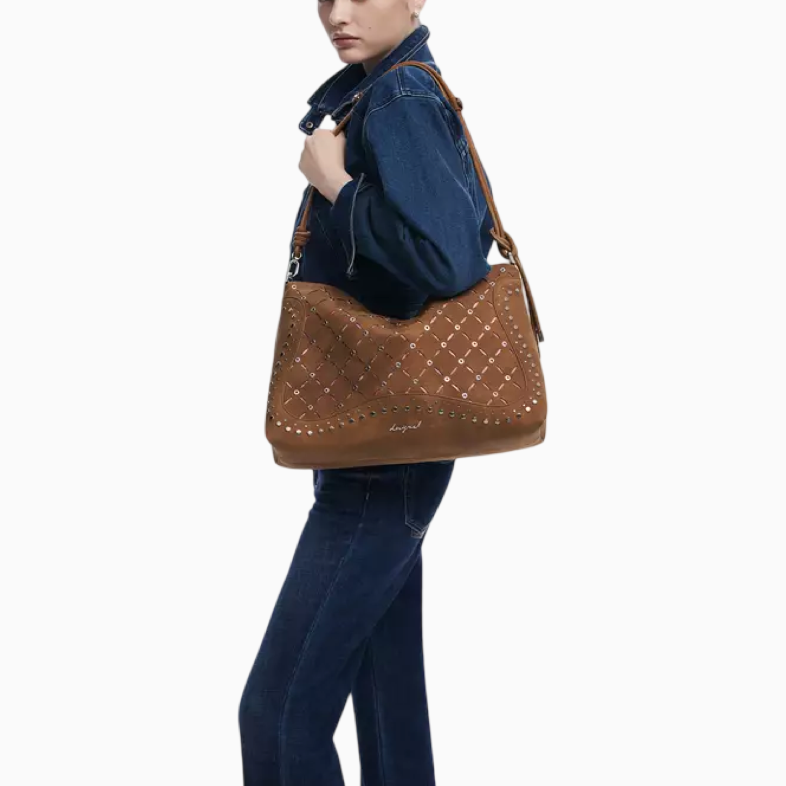 Дамска кафява чанта Desigual Women Shoulder Bag 25WAXPB5 Model View