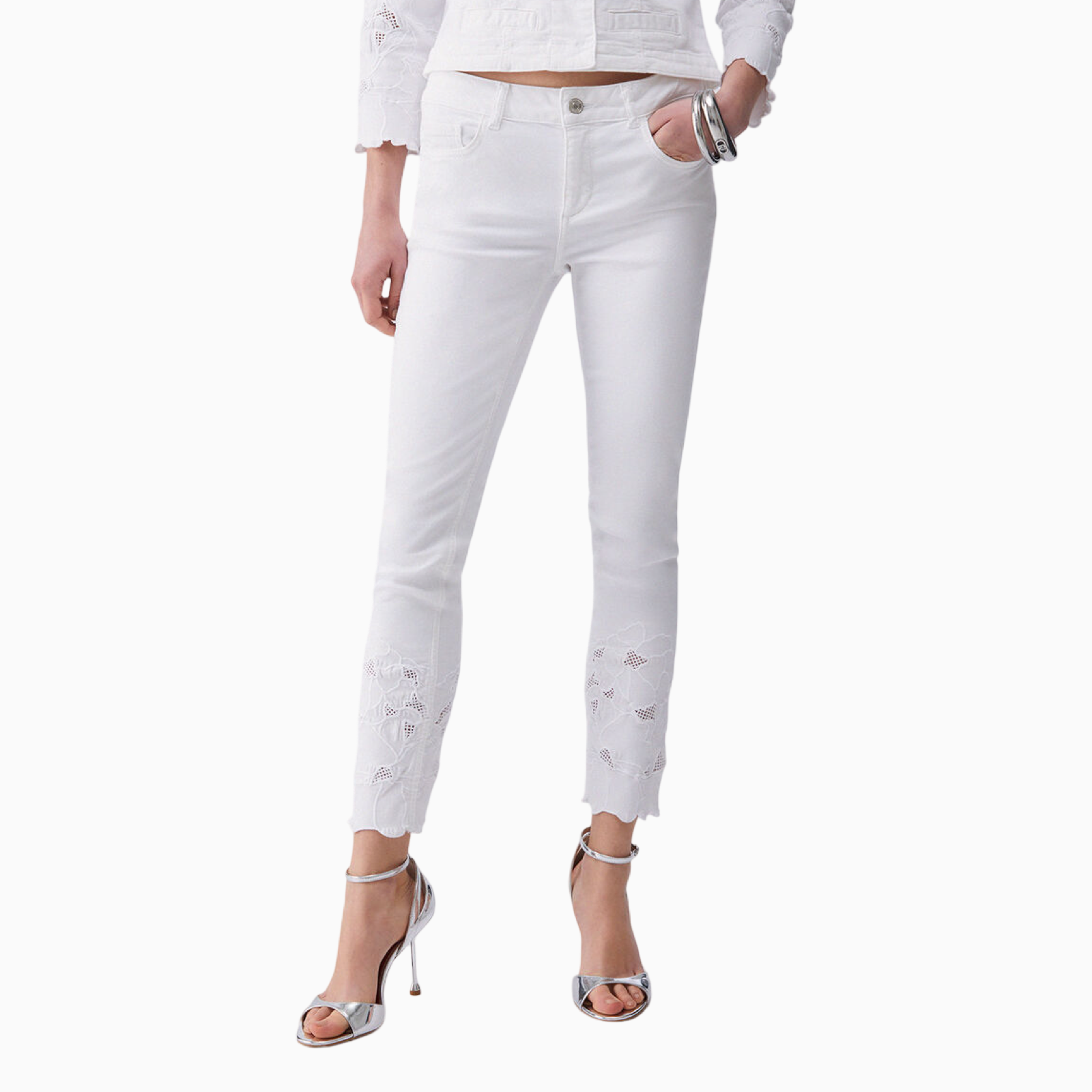 Дамски бели дънки Liu Jo Women Jeans WA6260 T367A P9255 Front View