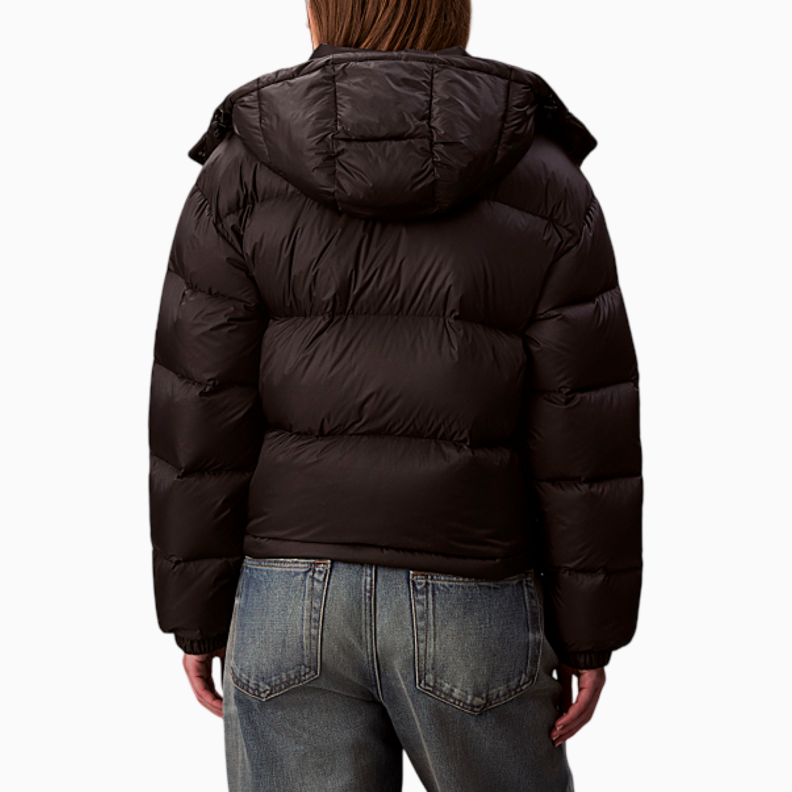 Дамско черно яке Calvin Klein Jeans LV047D501G Women Jacket Back View