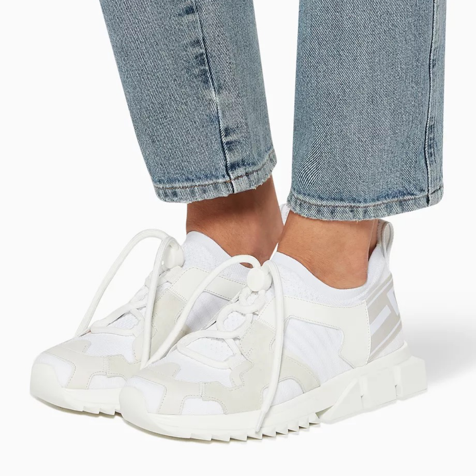 Дамски бели маратонки Dolce & Gabbana Sorrento Trekking Women Sneakers Lateral View