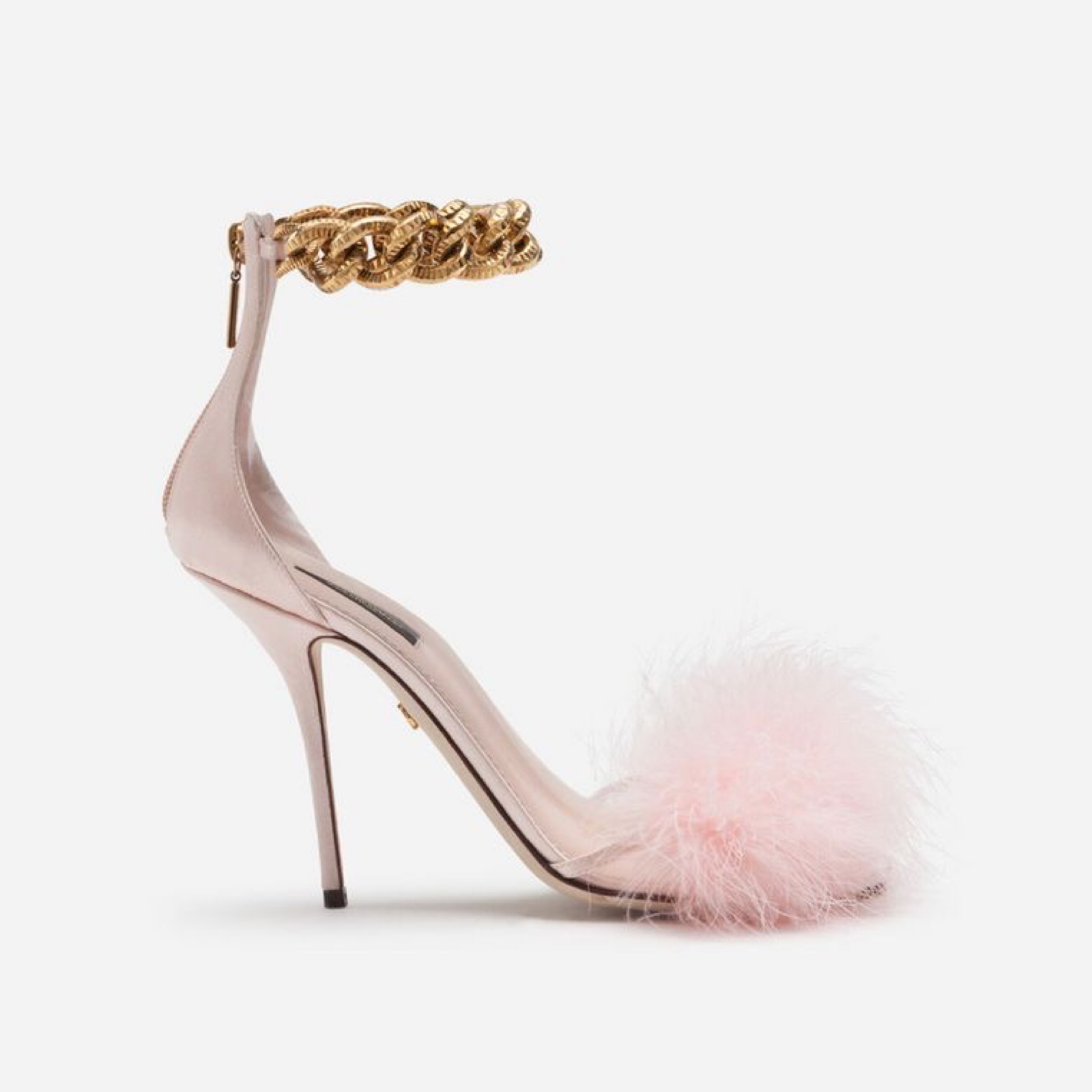Dolce & Gabbana Keira Marabou Feathers Sandals Lateral View