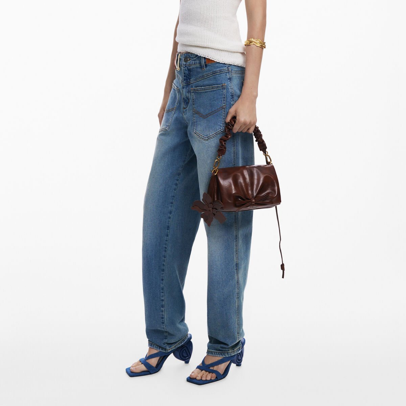 Дамска мини кафява чанта Desigual Women Mini Handbag 25WAXPC7 6000U Hand View