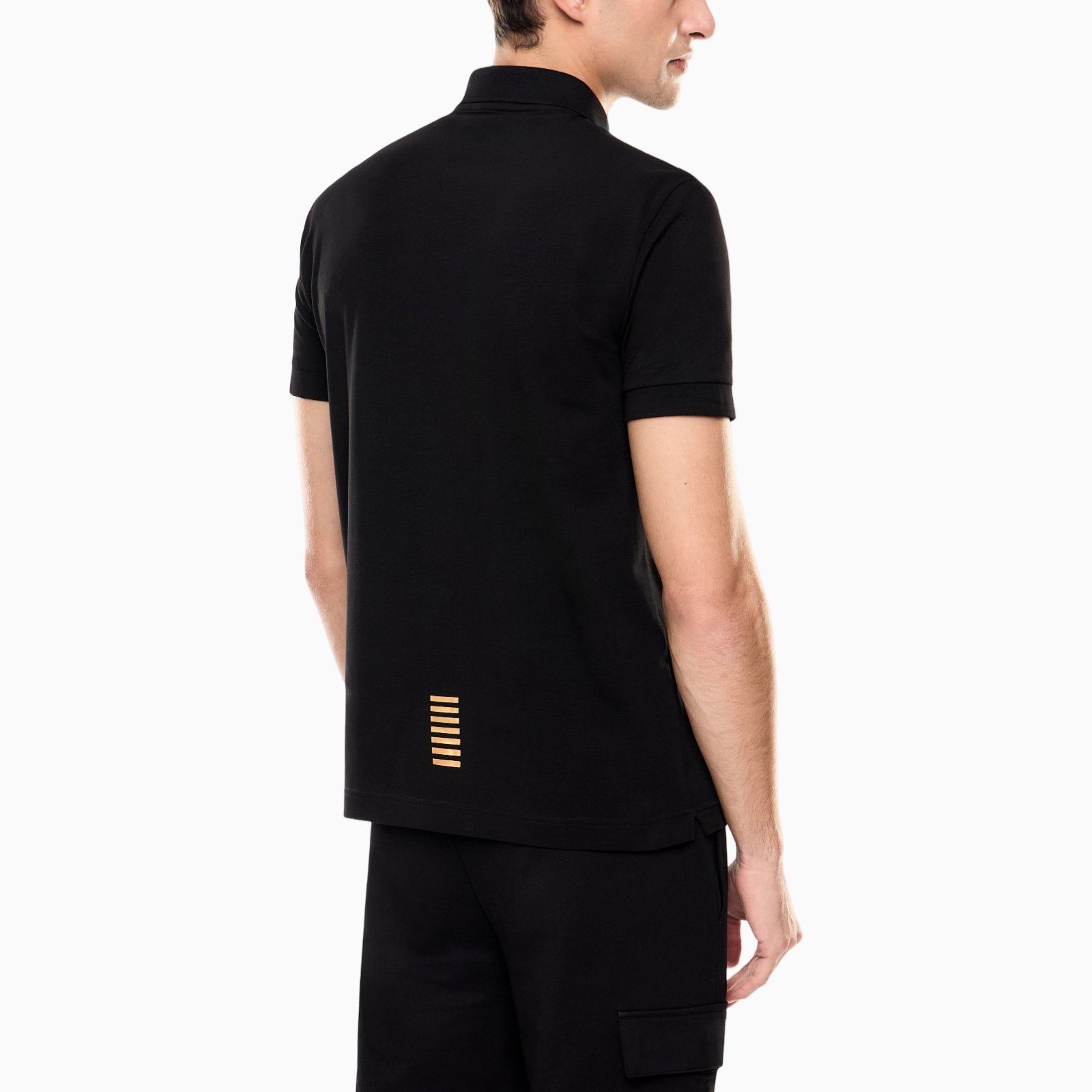 Мъжка черна поло тениска EA7 Emporio Armani Men Polo 8NPF14PJVQZ0208 Back View