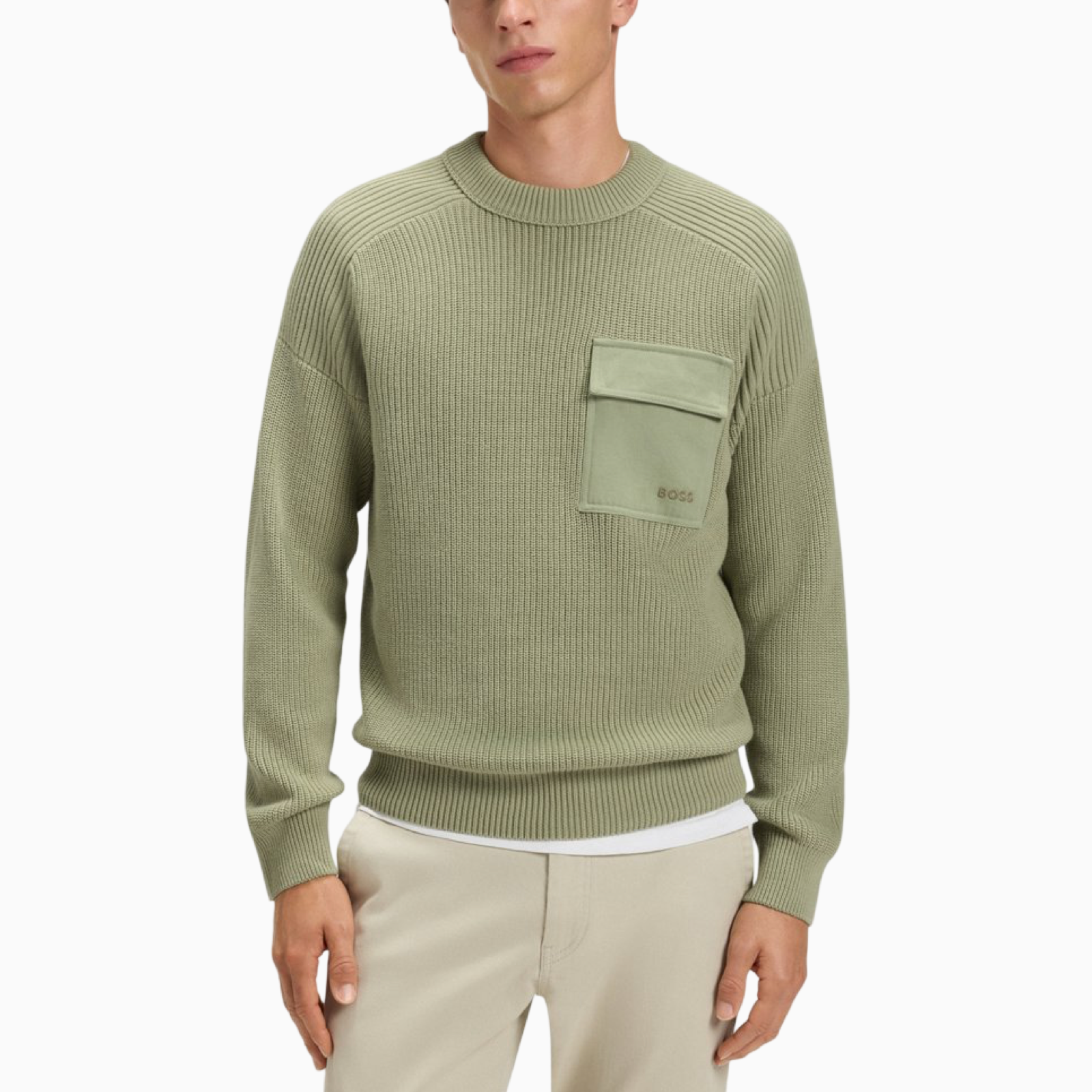 Мъжки пуловер Boss Men Sweater 50546175 370 Front View