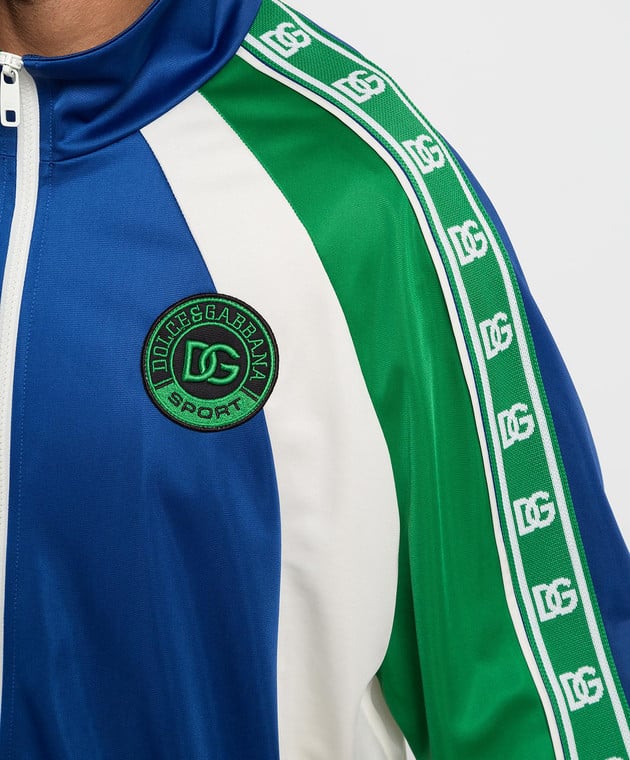 Мъжки луксозен суичър DOLCE & GABBANA Men’s Luxury Blue Green Polyester Sweatshirt