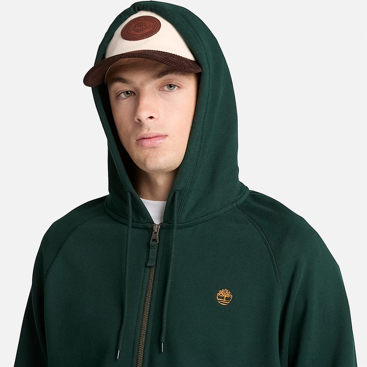 Мъжки суичър худи Men’s Exeter River Full-Zip Hoodie TBC0YHB8EA1 Dark Green close up view