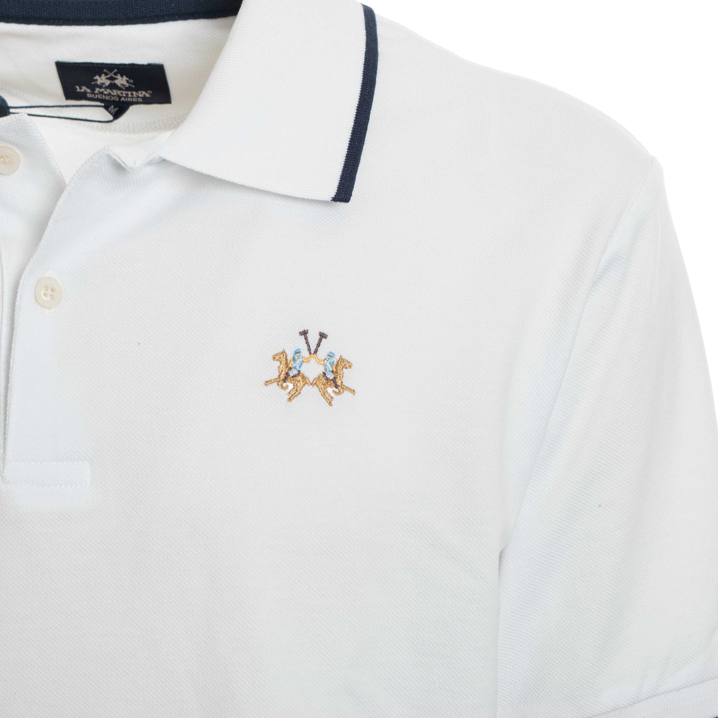 Мъжка поло тениска Men’s polo shirt La Martina
XMP036 PK031 00001 Optic White logo view