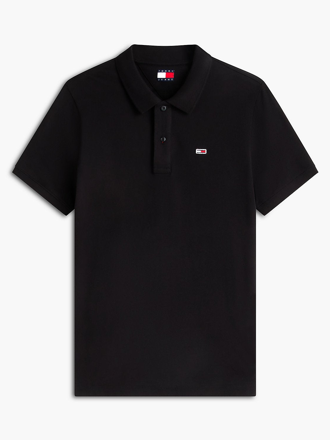 Мъжка поло тениска Men’s polo shirt Tommy Hilfiger DM0DM15370 BDS Black front view 2