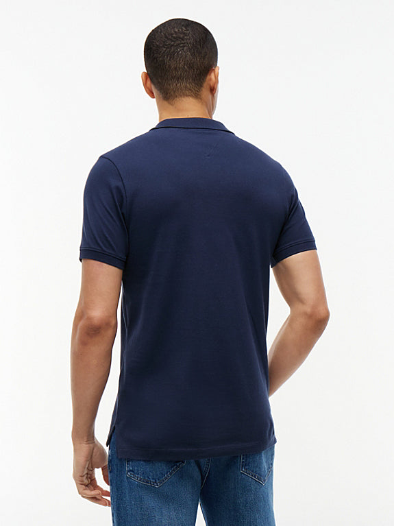 Мъжка поло тениска Men’s polo shirt Tommy Hilfiger DM0DM15370 C87 Dark Blue back view