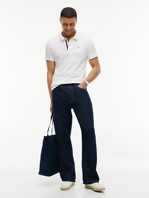 Мъжка поло тениска Men’s polo shirt Tommy Hilfiger DM0DM15370 YBR White head to toe view