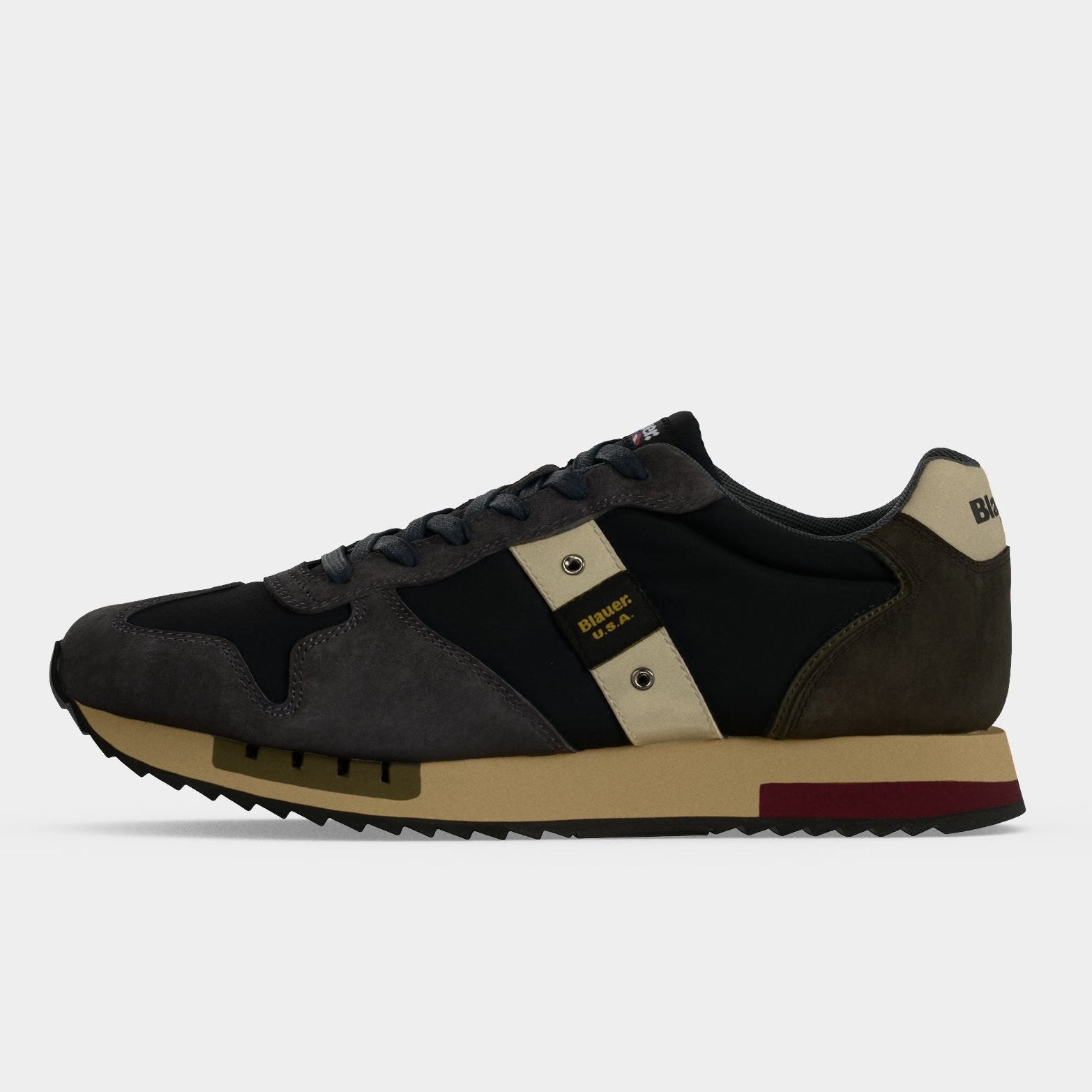 Мъжки маратонки Men’s sneakers Blauer F6QUEENS01WAX Navy / Taupe lateral view