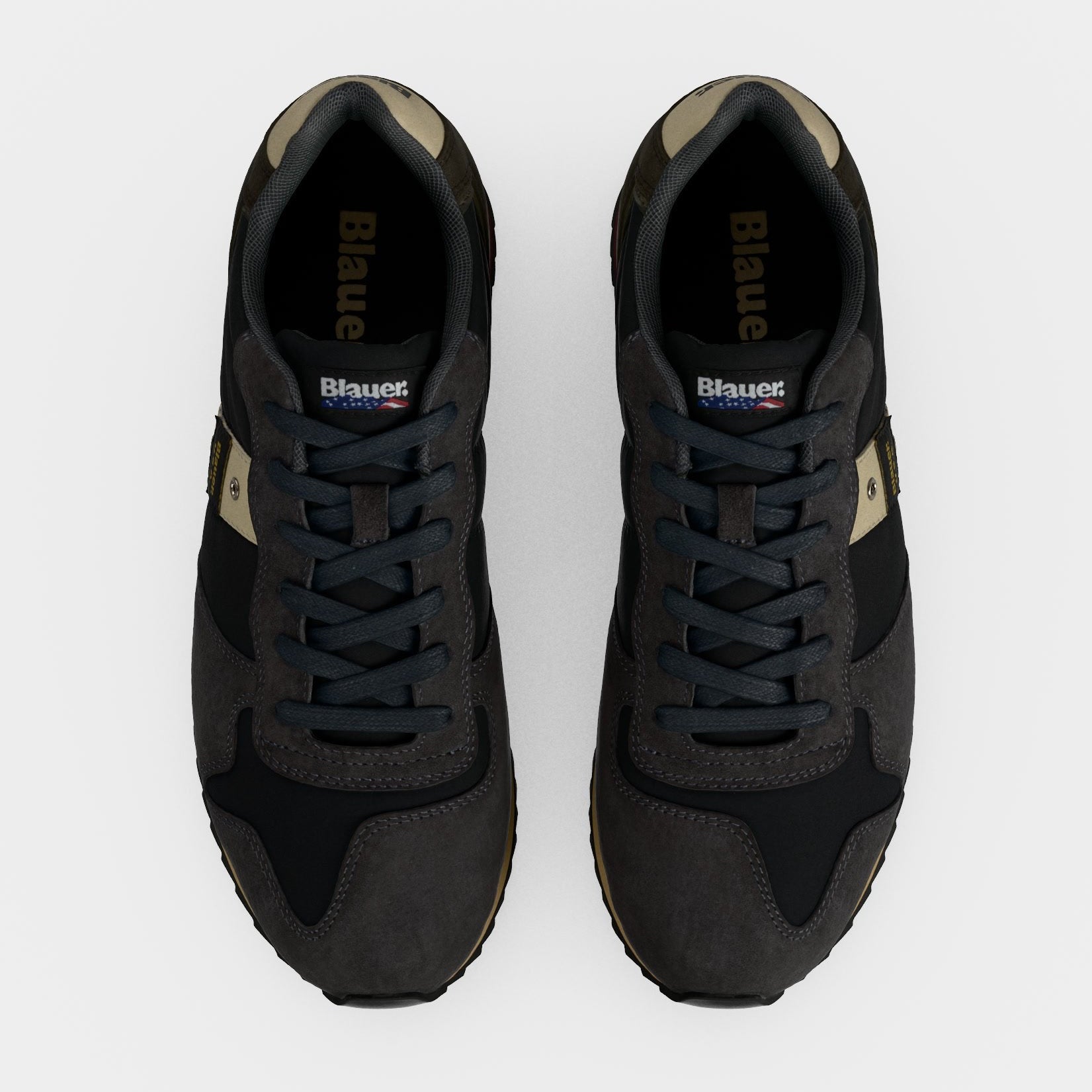 Мъжки маратонки Men’s sneakers Blauer F6QUEENS01WAX Navy / Taupe top view