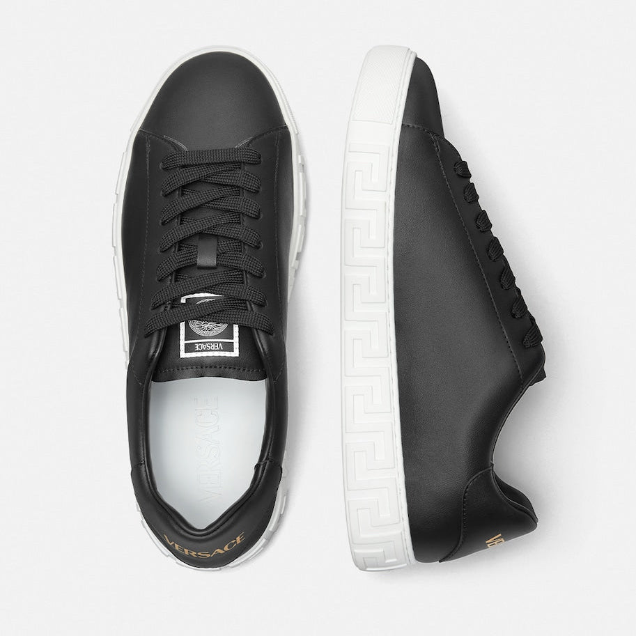 Мъжки кецове Men’s sneakers Versace Greca Nylon 1014460-1A09608-1B000 Black top view