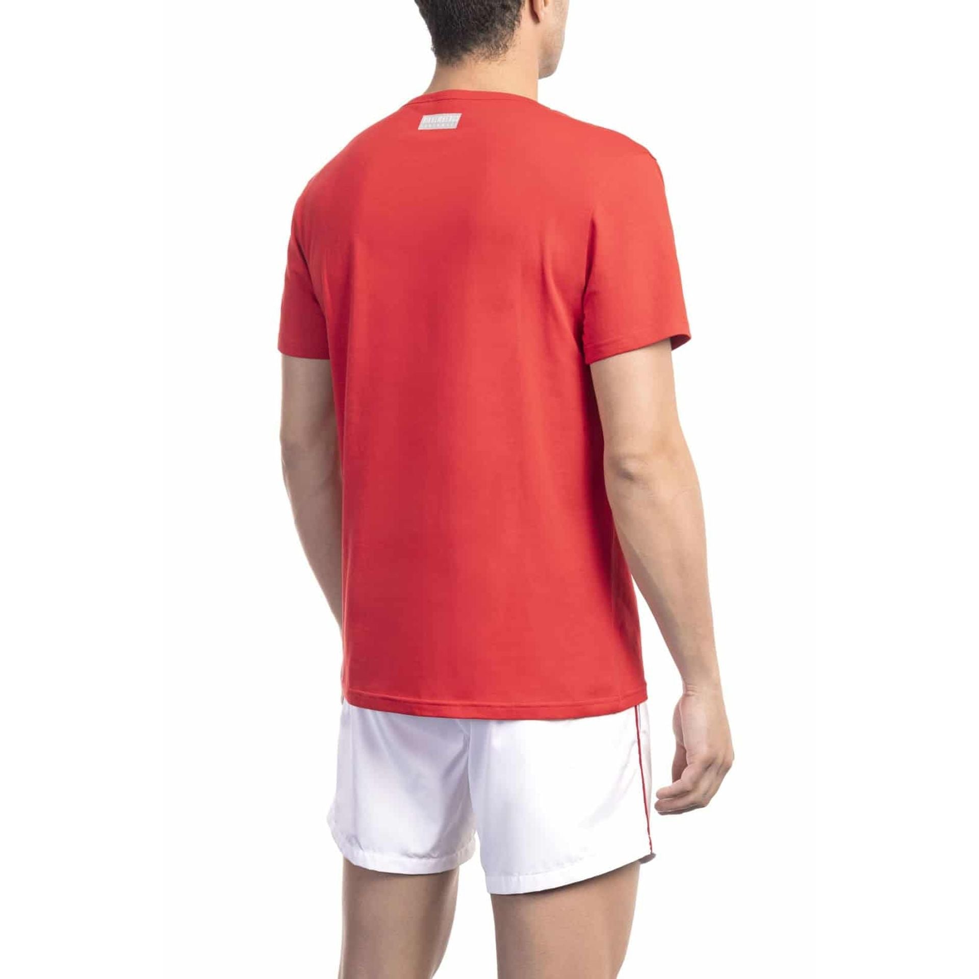Мъжка тениска Men’s t-shirt Bikkembergs Beachwear PUPINO BKK1MTS02 Red back view