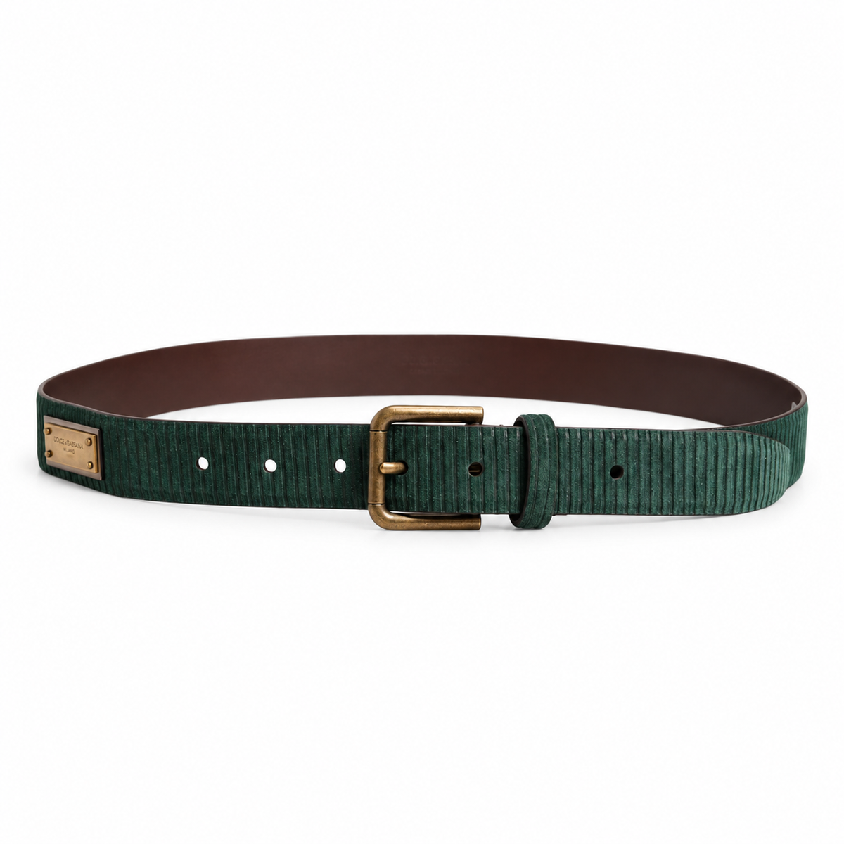 Men’s velvet belt DOLCE & GABBANA
BC4635 AW441 Green front view