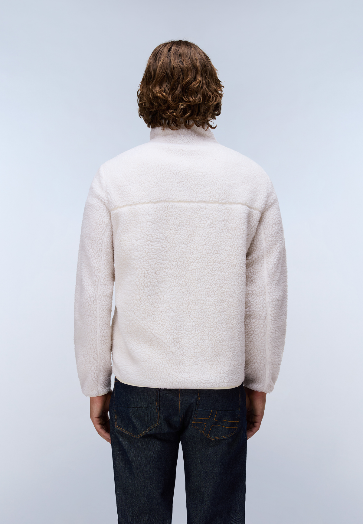 Men’s zip-up fleece jacket Napapijri Tynik
NP0A4IA9T TYNIK FZ N1J White back view