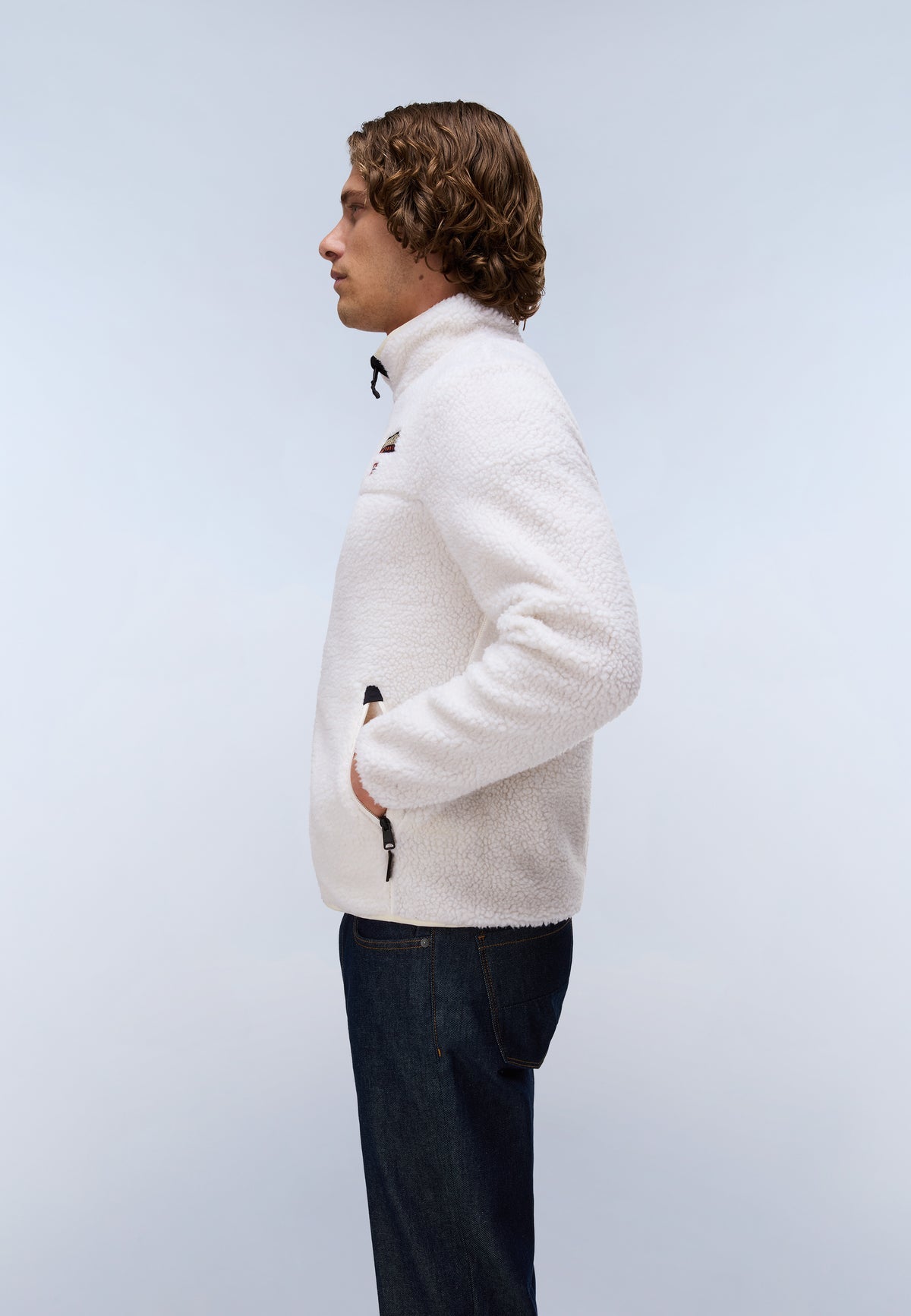 Men’s zip-up fleece jacket Napapijri Tynik
NP0A4IA9T TYNIK FZ N1J White side view