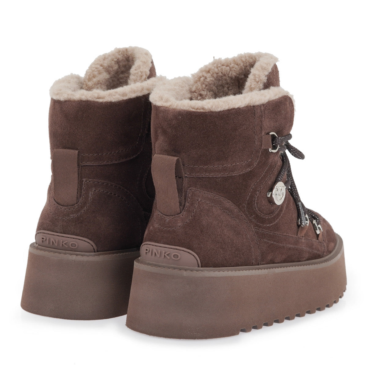 Дамски боти Women’s ankle boots Pinko Martina 01 SD0567P002L72 Brown back view