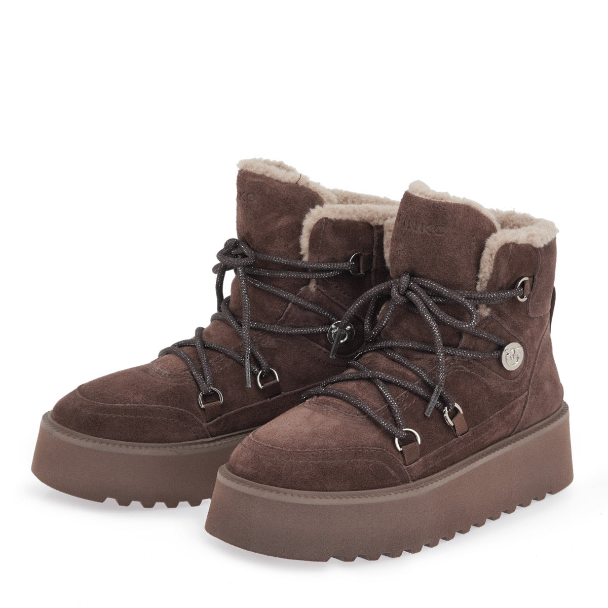 Дамски боти Women’s ankle boots Pinko Martina 01 SD0567P002L72 Brown front view