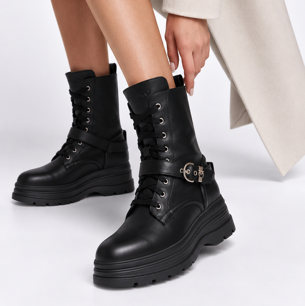 Pinko Eva 04 γυναικεία μποτάκια (μαύρο) – κύρια όψη