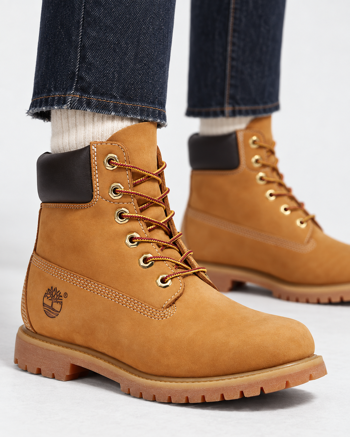 Дамски кубинки Women’s ankle waterproof boots Timberland Premium 6-inch in Beige SKU: TB110361713 close up view