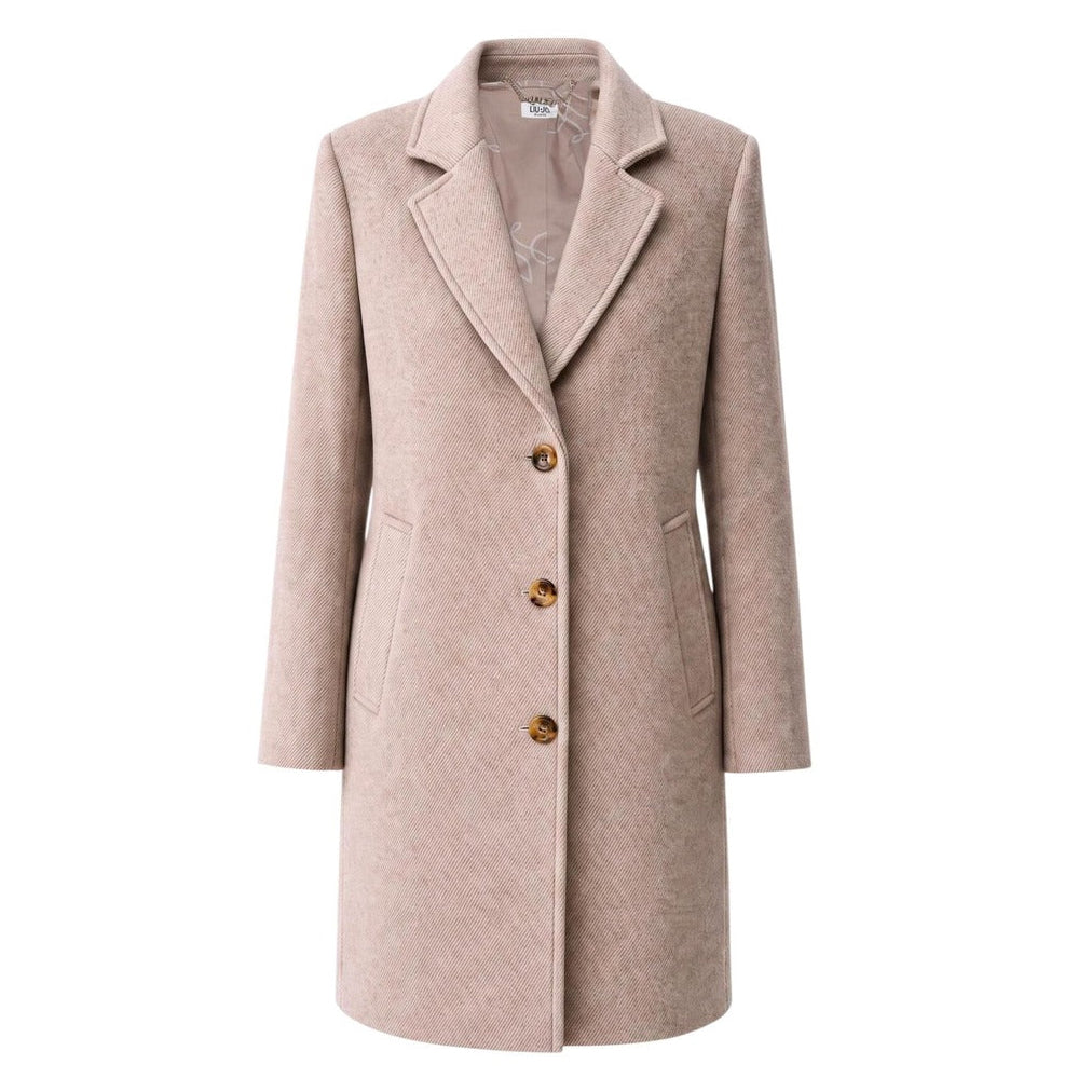 Дамско палто Women’s coat Liu Jo WF6411T720AX034638 Beige front view