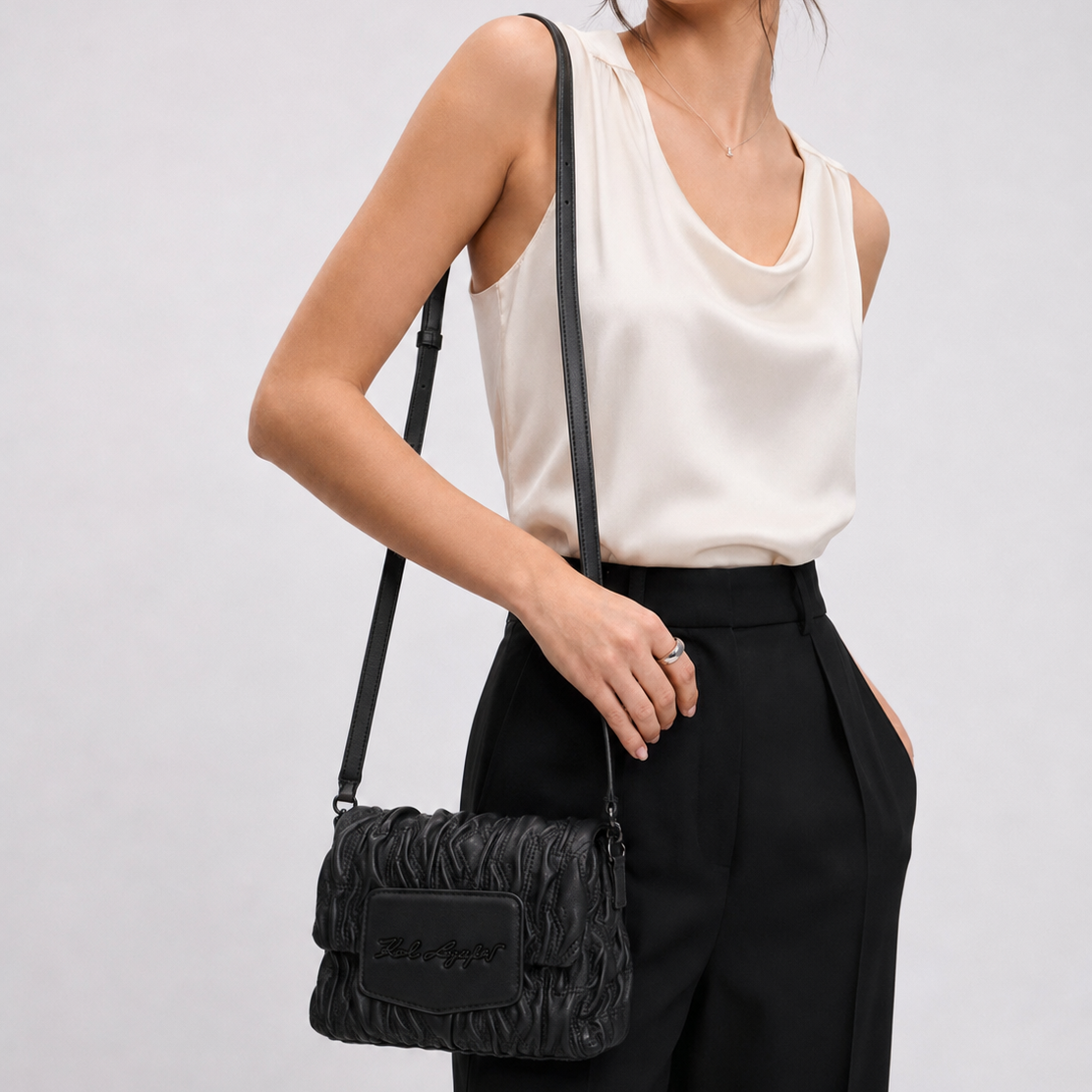 Дамска чанта Women’s crossbody bag Karl Lagerfeld K/Signature BSW30051999 Black lifestyle view