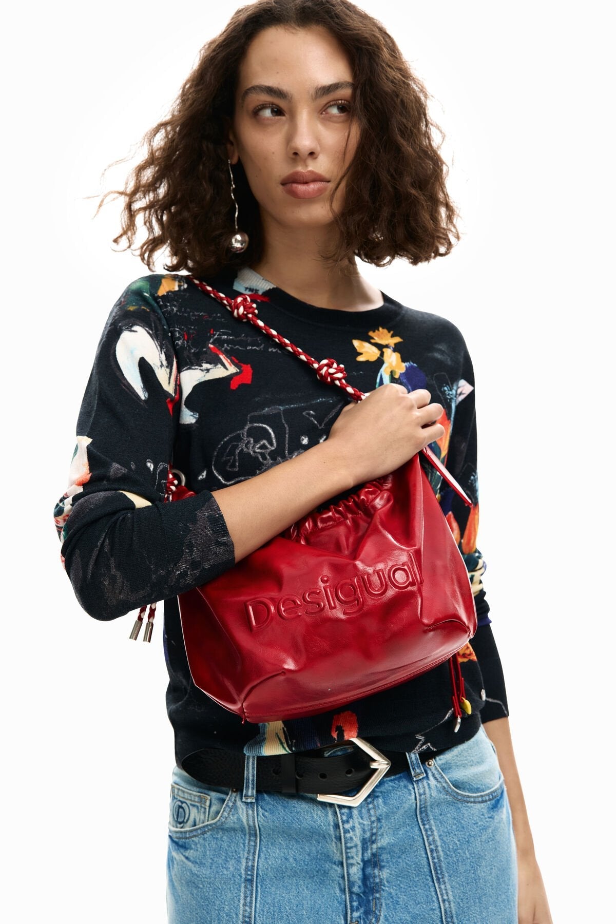 Дамска чанта за ръка Women’s handbag Desigual 26SAXP28 3000 Red lifestyle view 1