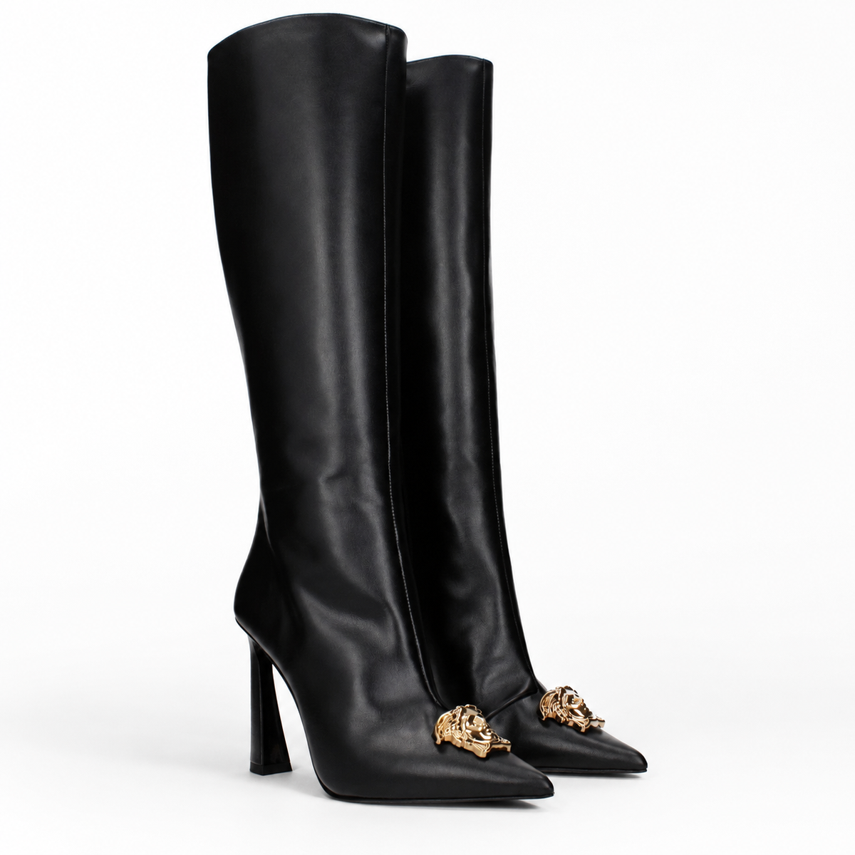 Дамски ботуши с ток Women’s high-heel boots Versace Medusa ’95 1020734 1A02087 1B00V Black