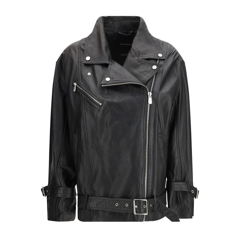 Дамско яке Women’s leather biker jacket Pinko
106231A31XZ99 Black front view