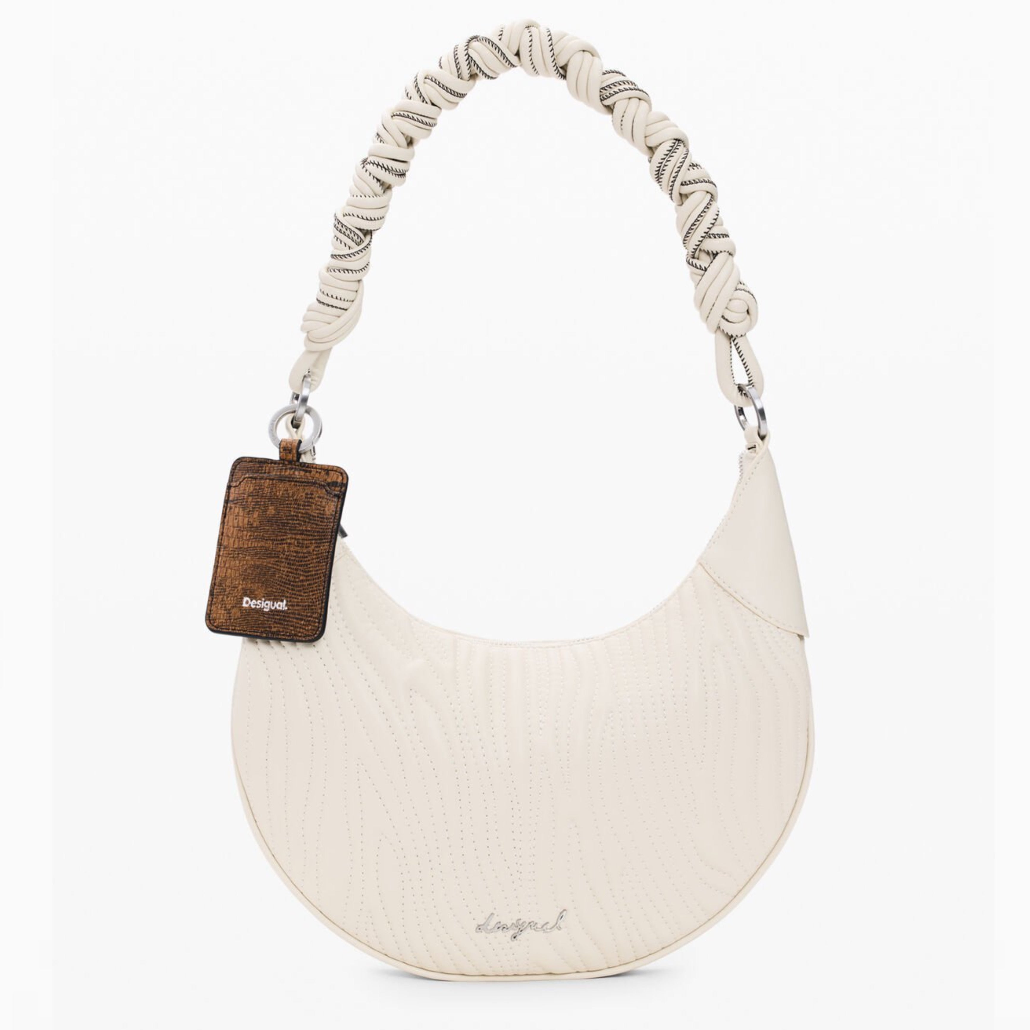 Дамска чанта за ръка Women’s oval handbag Desigual 26SAXPBD 1008 White front view