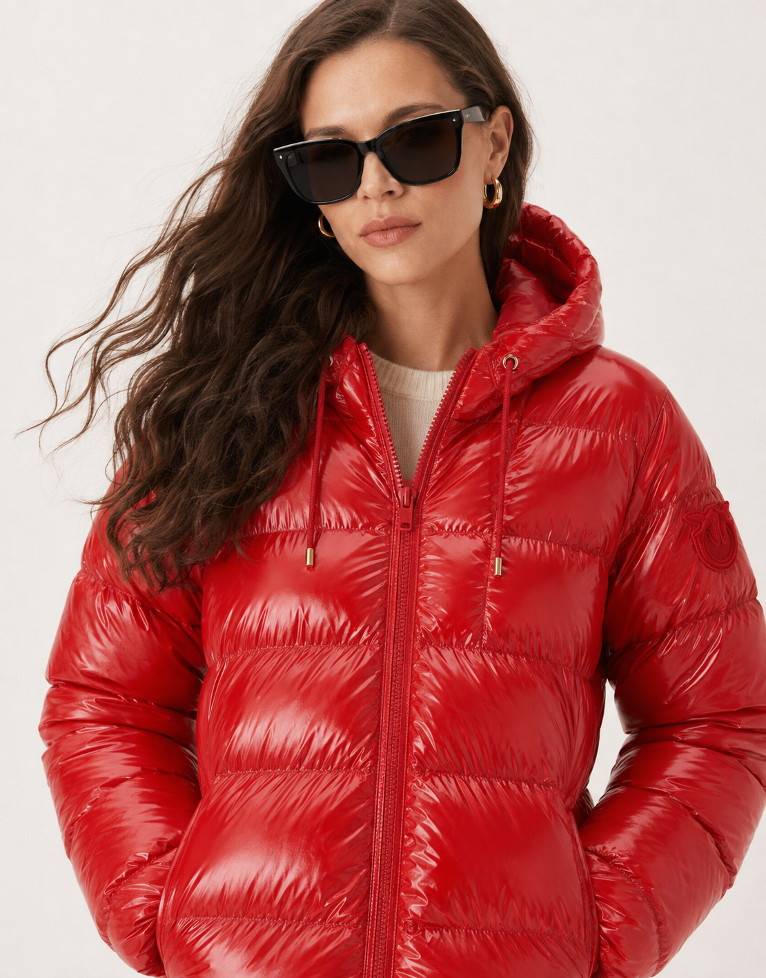 Дамско яке Women’s puffer jacket Pinko Eleodoro
101597A2P7R49 Red close up view