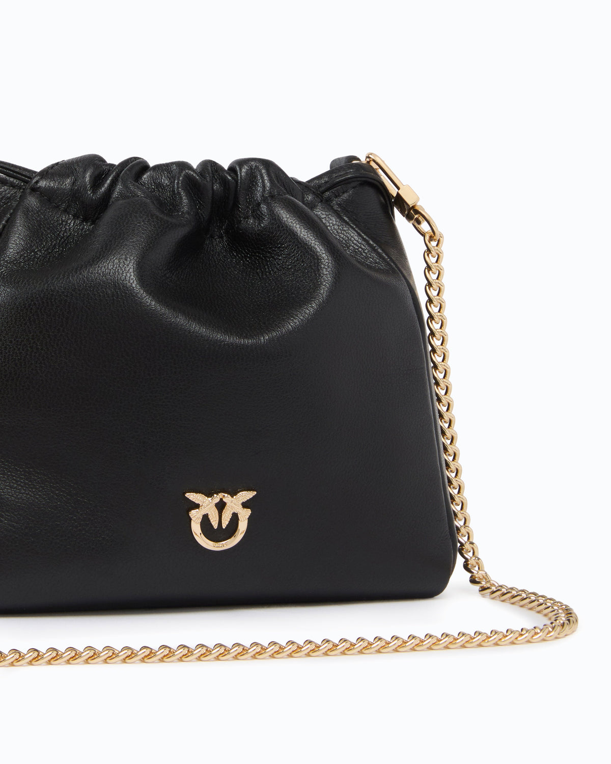 Women’s shoulder bucket bag PINKO
107635A3M8-ZM5Y Black  lose up view 
