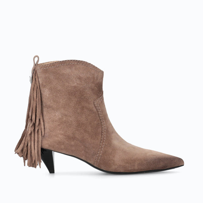 Pinko Didi 01 γυναικεία σουέτ μποτάκια (καφέ) – πλάγια όψη