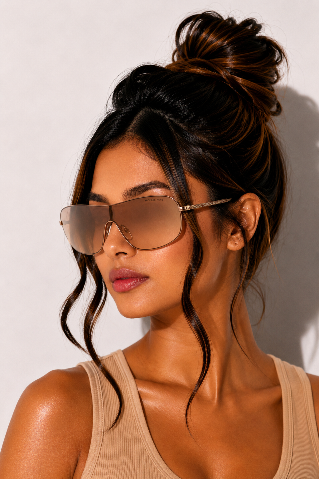 Дамски слънчеви очила Women’s sunglasses MICHAEL KORS MK113912137P3 Brown lifestyle view