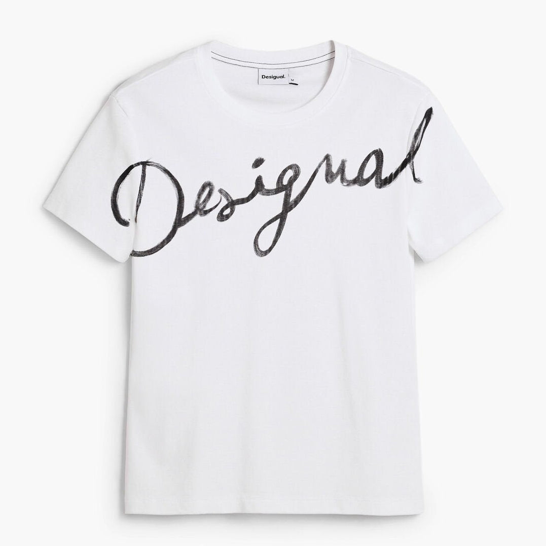 Дамска тениска Women’s t-shirt Desigual
26SWTK07 1000 White flat front view