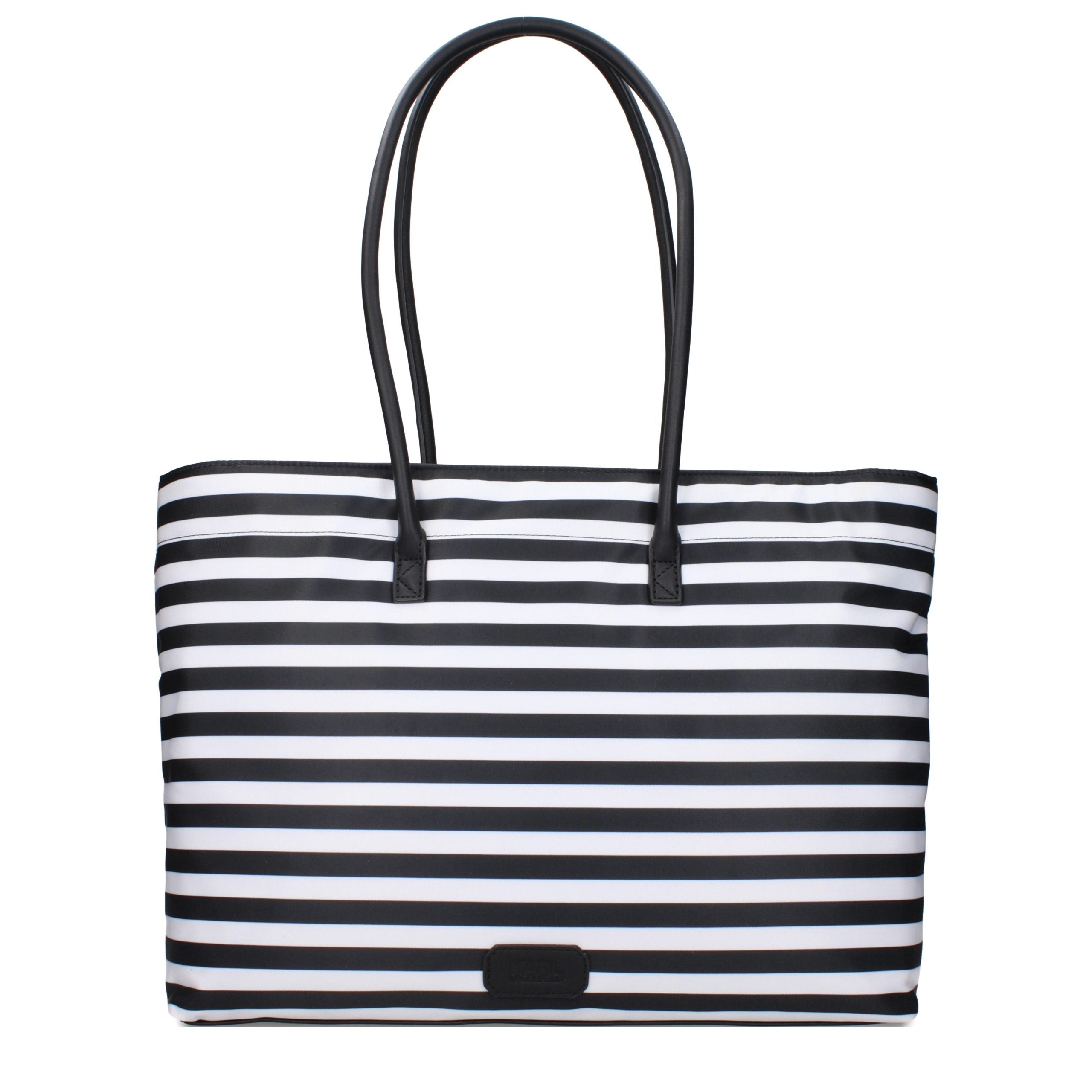 Дамска чанта Women’s tote bag Karl Lagerfeld K/Ikonik BSW30043A04 White and Black back view