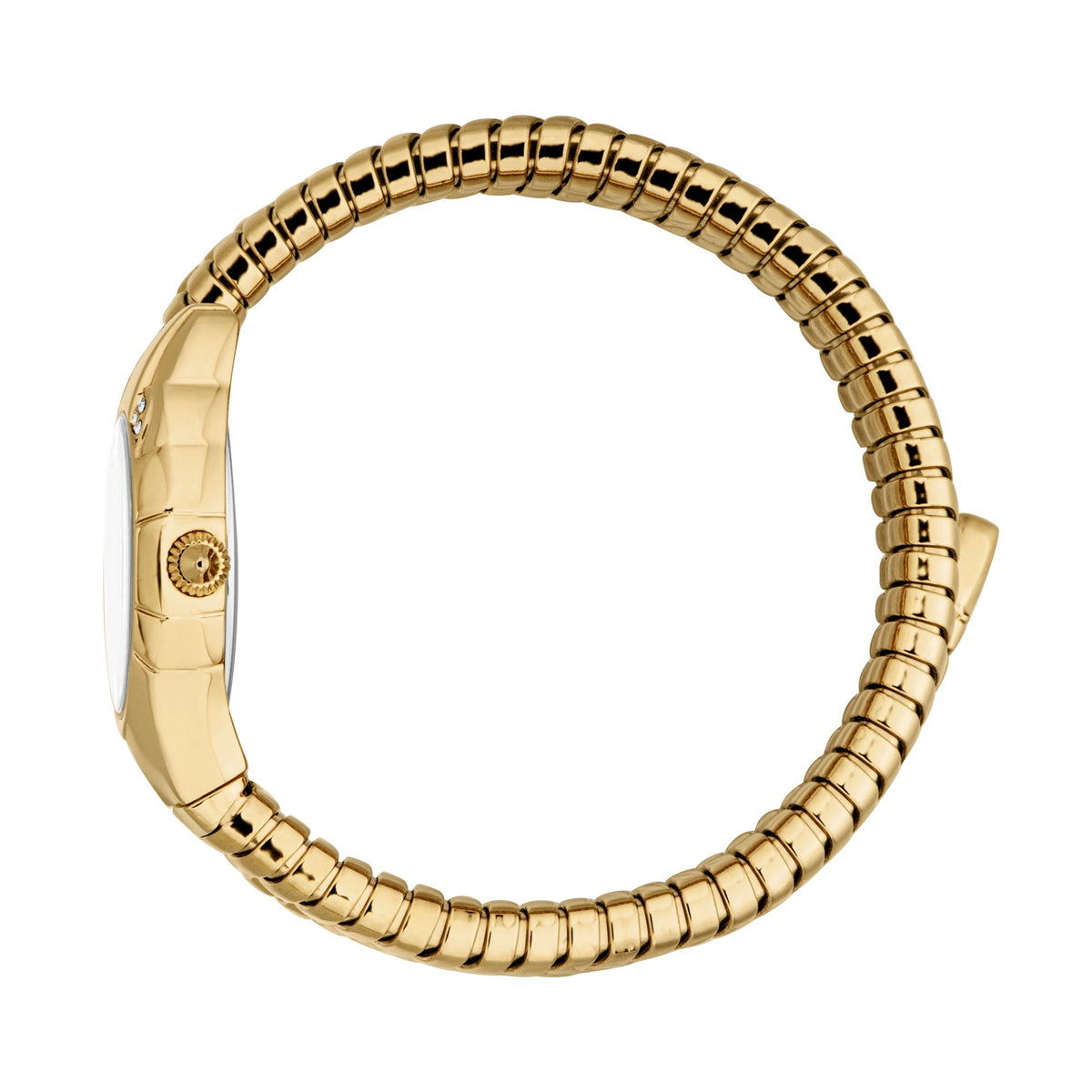 Women’s watch Just Cavalli Signature Snake Amanta Yellow Gold Silver JC1L393M0025 side view