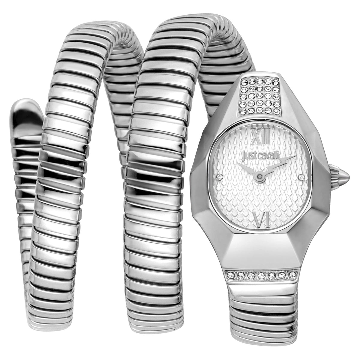 Women’s watch Just Cavalli Signature Snake Lunara Silver JC1L397M0015