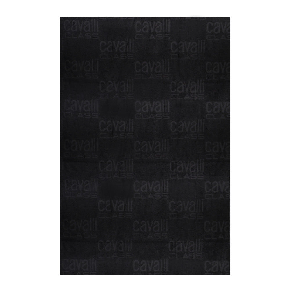 Плажна памучна кърпа в черно Beach towel Cavalli Class QXH01I RXL03 05051 Black 171 cm / 89 cm full size view