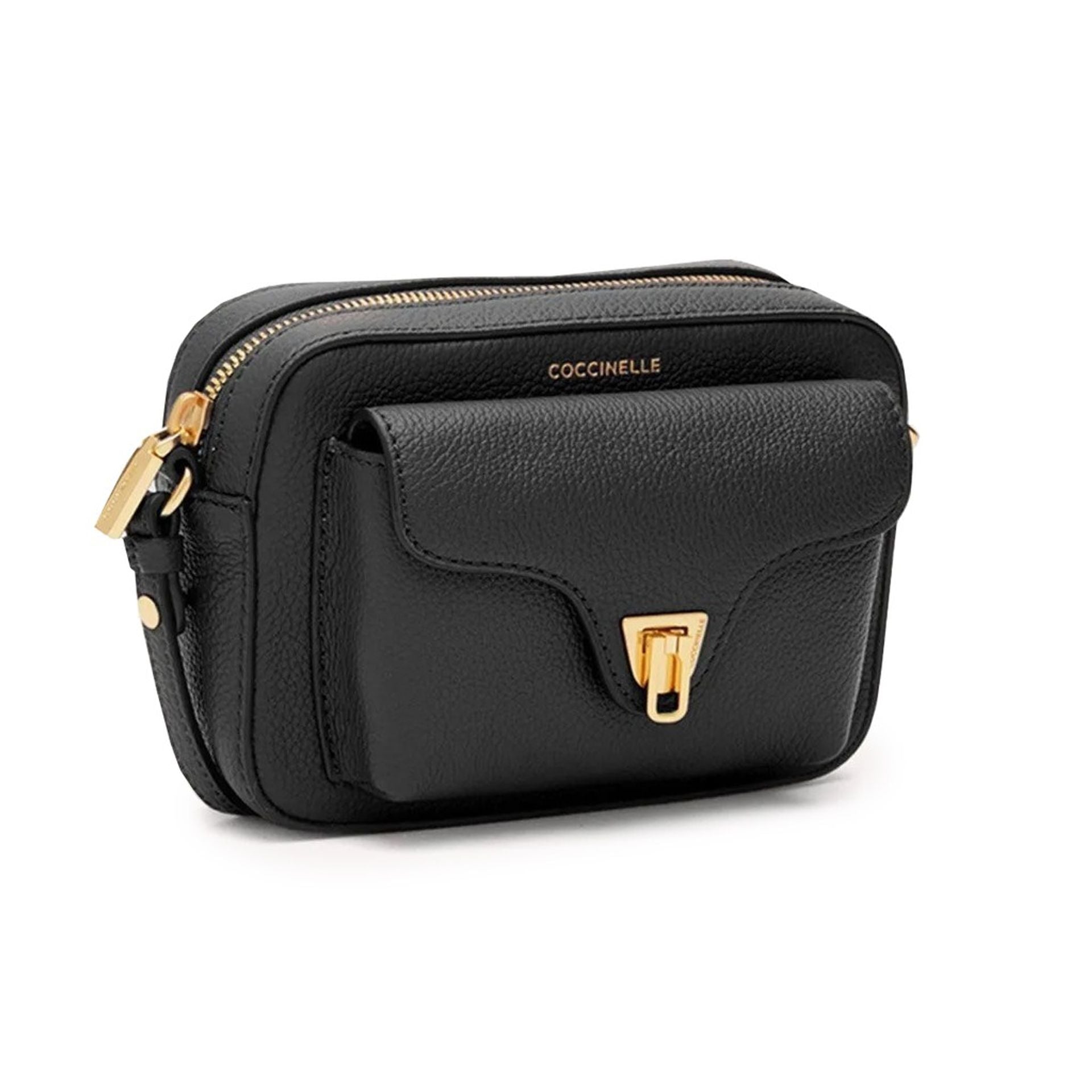 Дамска кросбоди чанта Women’s crossbody bag Coccinelle E1MF6550401 001 Black angled view