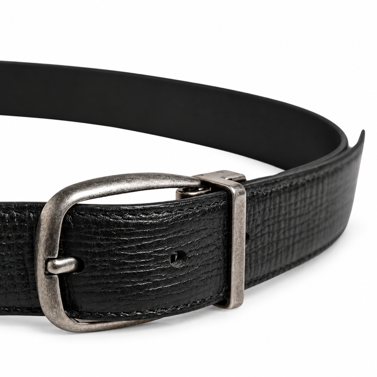 Men's belt Dolce & Gabbana SKU: BC4042 B5373 buckle close up view